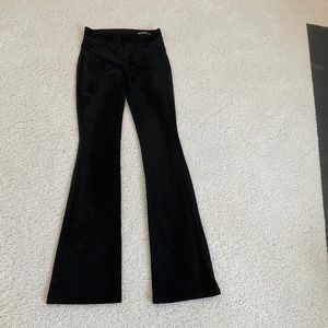 Blank NYC black suede flare pant